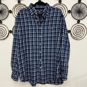 Vineyard Vines Performance Blue, White, and Pink Casual Button Down Shirt